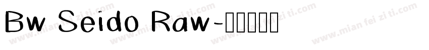 Bw Seido Raw字体转换